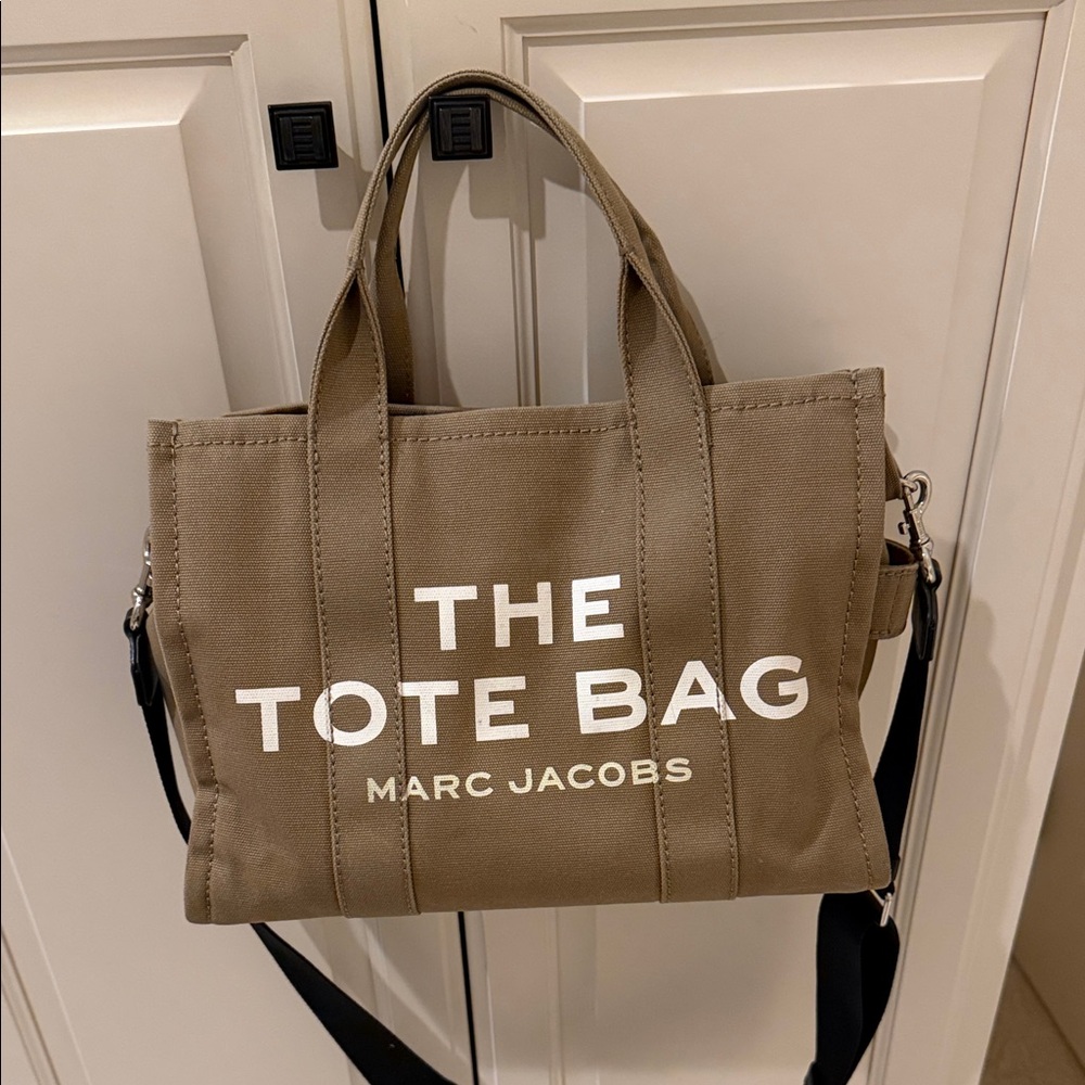 Marc Jacobs Canvas Tote Bag Sz Medium in Slate Green